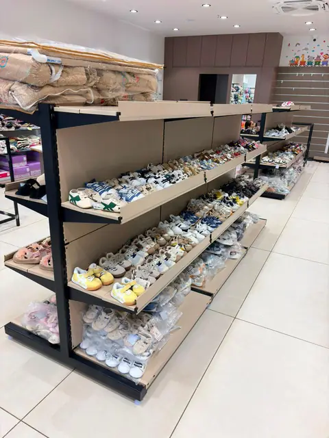 Footwear Display Rack manufactured and installed by Shree Laxmi Rack Solutions