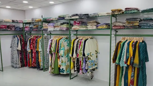 Garment Showroom Fit-out manufactured and installed by Shree Laxmi Rack Solutions