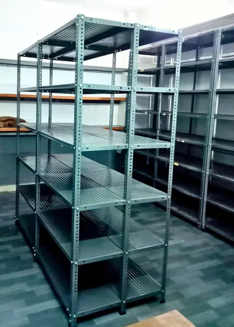 Slotted Angle Shelving manufactured and installed by Shree Laxmi Rack Solutions