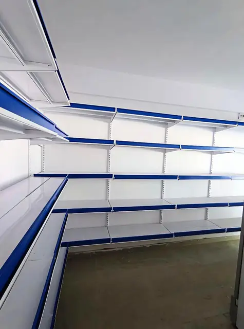 Supermarket Display Rack manufactured and installed by Shree Laxmi Rack Solutions