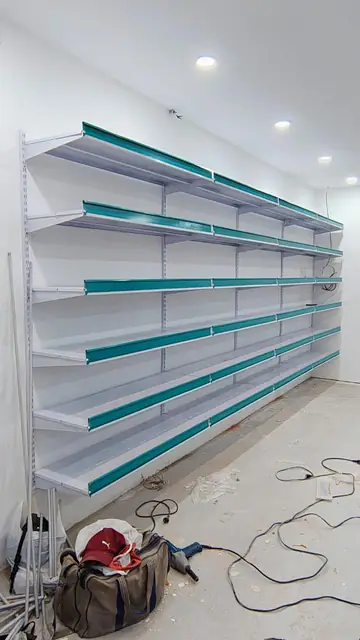 Supermarket Display Rack manufactured and installed by Shree Laxmi Rack Solutions