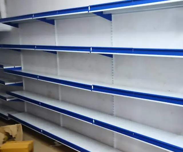 Supermarket Display Rack manufactured and installed by Shree Laxmi Rack Solutions