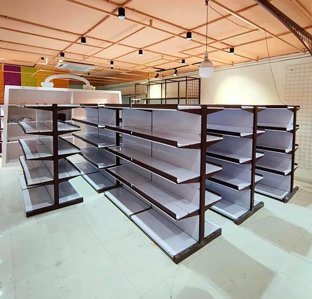 Supermarket Display Rack manufactured and installed by Shree Laxmi Rack Solutions