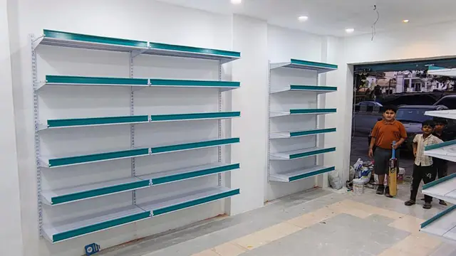 Supermarket Display Rack manufactured and installed by Shree Laxmi Rack Solutions